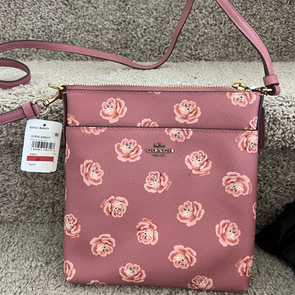Coach Rose Pattern Crossbody Bag